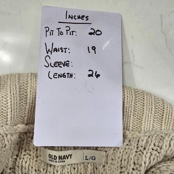 Fisherman Sweater Vest Womens L Beige Cardigan Funnel Chunky Cable Knit Coastal - Picture 5 of 8